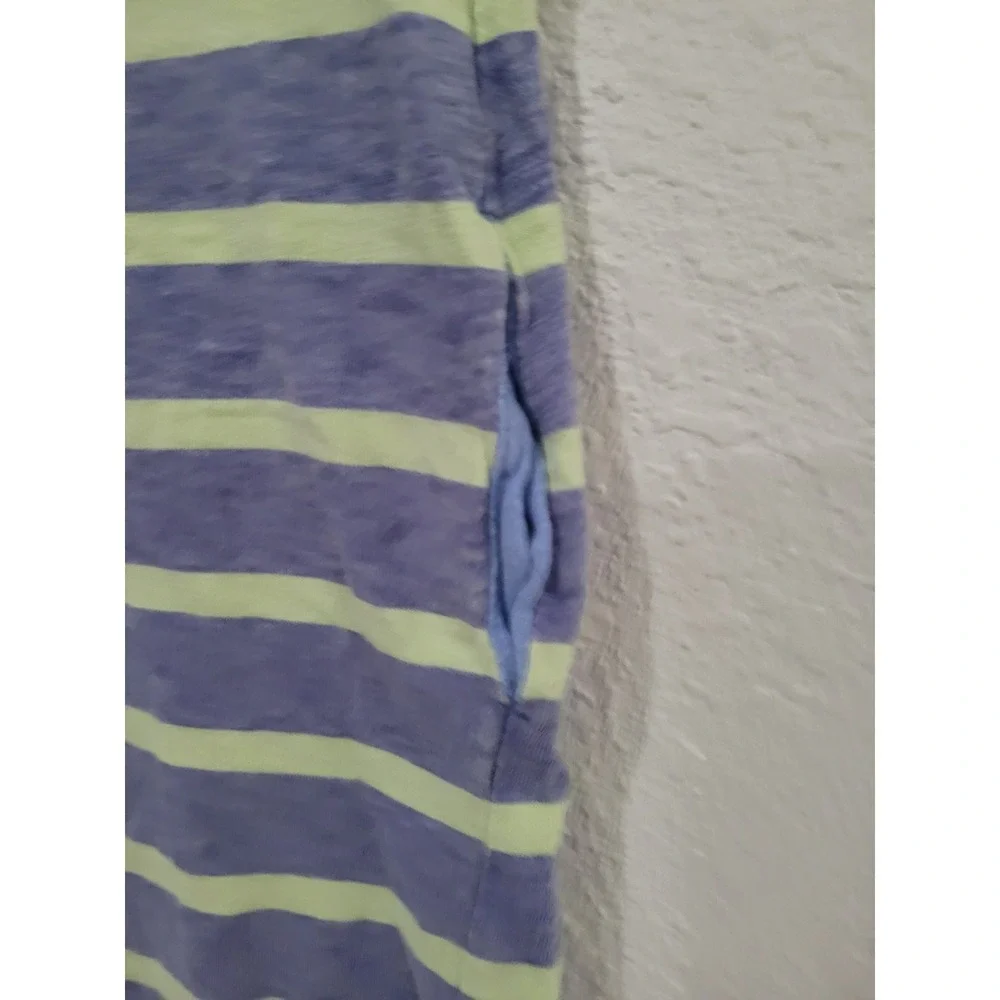 Crewcuts Girls Blue Lime Green Striped Cotton Pocket Shift Dress Size 4/5‎ #10